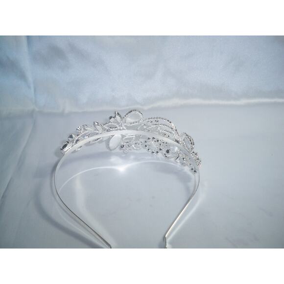 Sliver asymmetrical headband headpiece tiara bridal wedding headband headband s - Picture 5 of 5